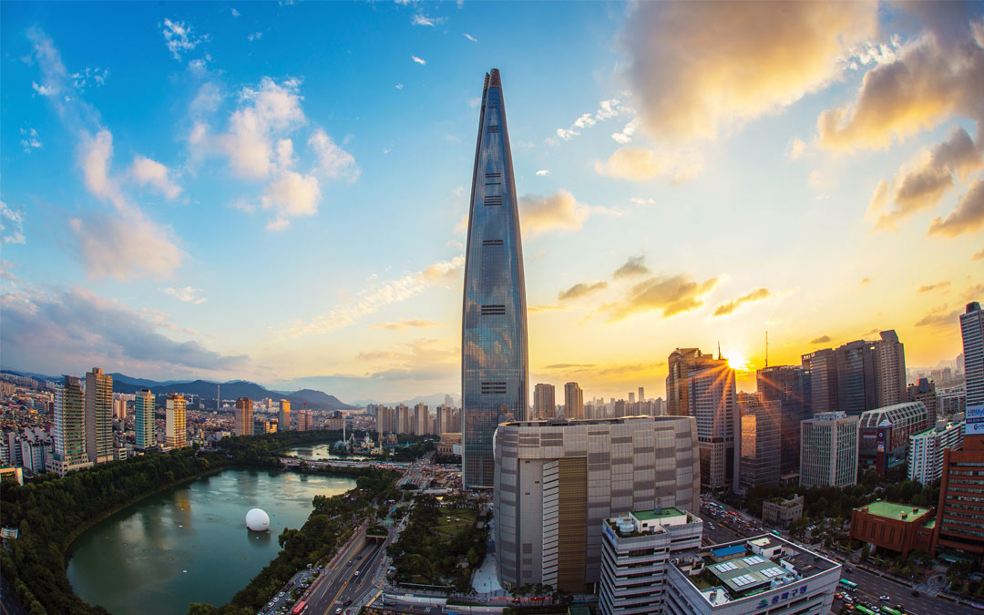 Torre LotteWorld Torre Lotte World, Seúl, Corea del Sur, fotografía panorámica de la ciudad